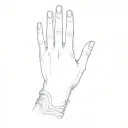 a person's hand tattoo design idea