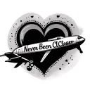 plane making a heart with a dotted line track around the words Never Been Closer tattoo design idea