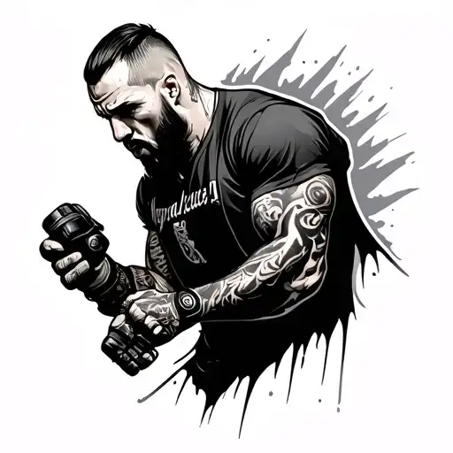 cm punk tattoo design idea