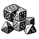 dice 20 sided dice tattoo design idea
