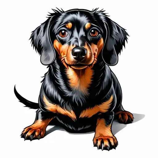 Norse dachshund Cerberus tattoo design idea