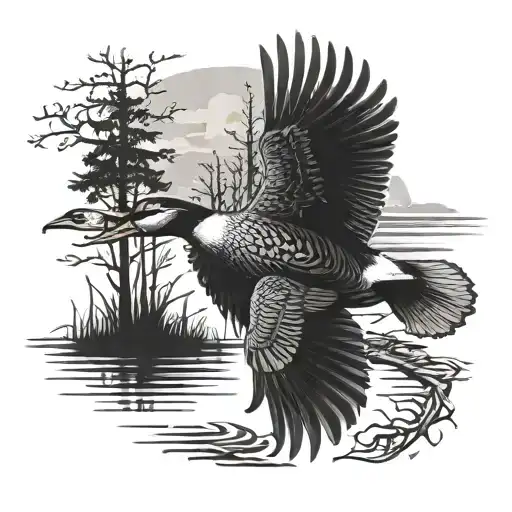 duck hunting, goose hunting tattoo design idea