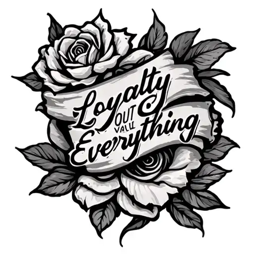 Loyalty Out Values Everything tattoo design idea