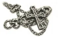 broken chain with cross  tattoo design idea