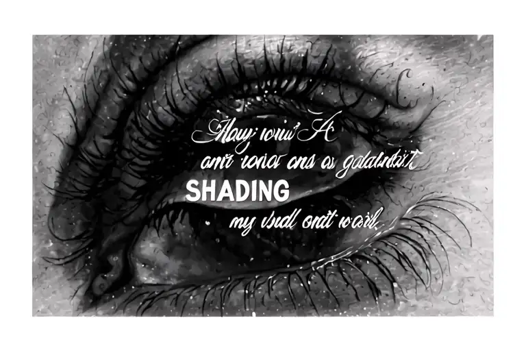 Cloud Shading around a text tattoo tattoo design idea