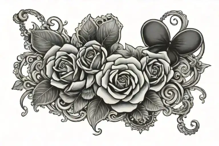 Disney garter tattoo design idea