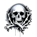 broken bone tattoo design idea