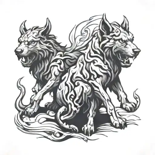 Cerberus tattoo design idea