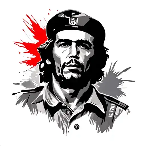 Che Guevara with Motagua shirt tattoo design idea
