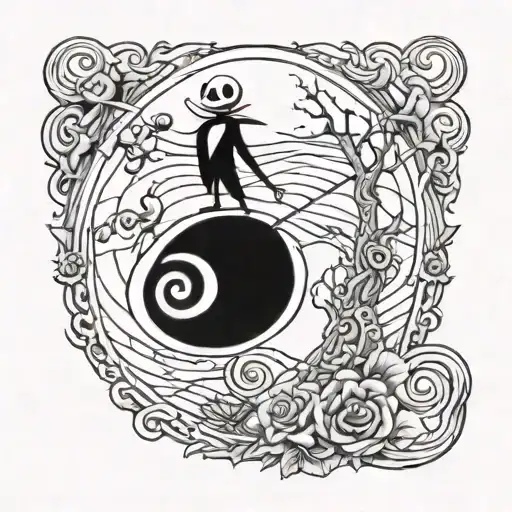 nightmare before Christmas tattoo design idea