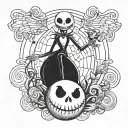 nightmare before Christmas tattoo design idea