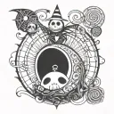 nightmare before Christmas tattoo design idea