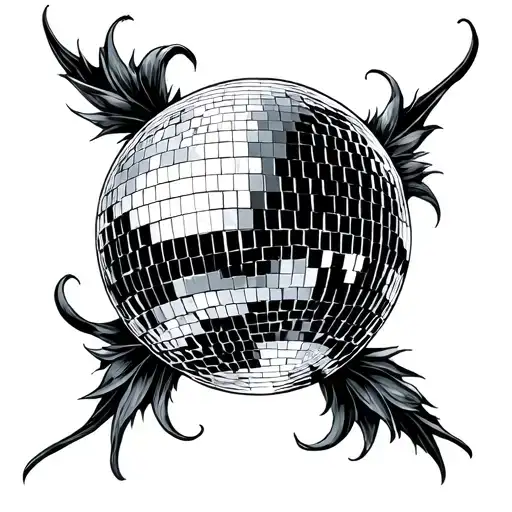 mirrorball  tattoo design idea