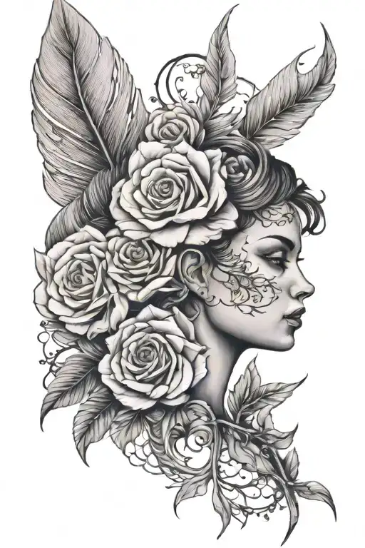 feminine growth, healing from trauma, strength, moving on tattoo design idea