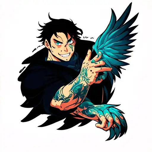 half sleeve tatto, inpired by FMA and HxH  tattoo design idea
