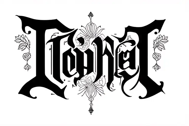 "TIANA TOPHER" ambigram tattoo tattoo design idea