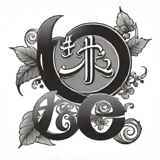 Japanese word "love" "peace" and "happiness" with libra zodiac sign tattoo design idea