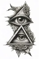 eye pyramid tattoo design idea