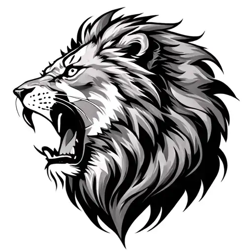 Roaring Lion tattoo design idea