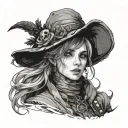 Malenia from Elden Ring as a Bloodborne character tattoo design idea