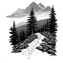 route of appalachian trail tattoo design idea