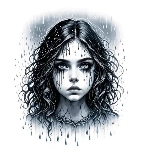 tears in rain tattoo design idea