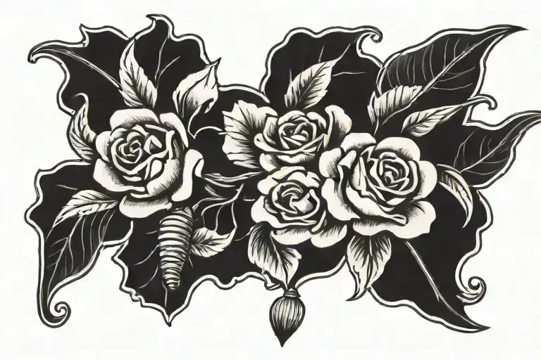Collarbone tattoo design idea