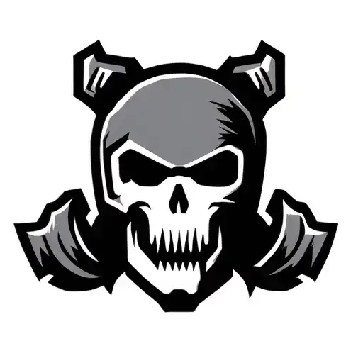 Headshot Icon from Counter Strike logo merged tattoo design idea