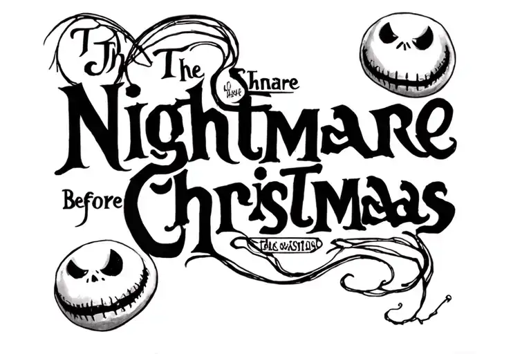 "THE NIGHTMARE BEFORE CHRISTMAS"  jack skellington full body tattoo design idea