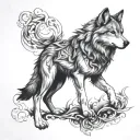 wolf link tattoo design idea