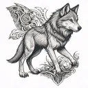 wolf link tattoo design idea