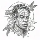 make a tatto inspired in astroworld album by Travis Scott  tattoo design idea
