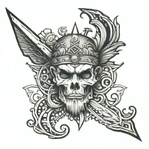 ruler 6" long tattoo design idea