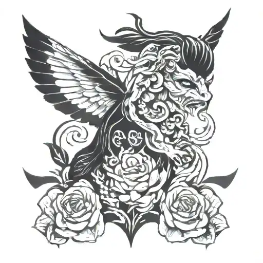 he is silent. tattoo design idea