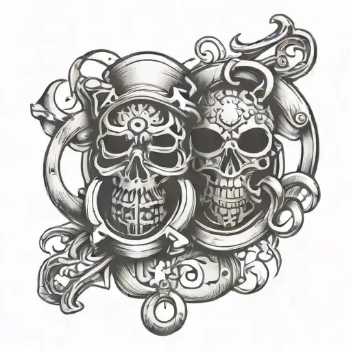 polish freedom and brass knuckles tattoo design idea