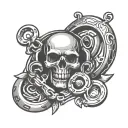 polish freedom and brass knuckles tattoo design idea