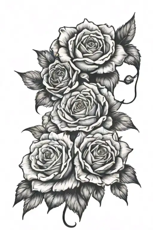 memorial for 2 dead grandmothers tattoo design idea