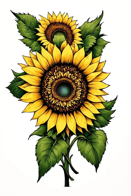 Sunflower "Hallelujah Even Here tattoo design idea