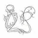 zodiac sign combining scorpio Aquarius capricorn tattoo design idea