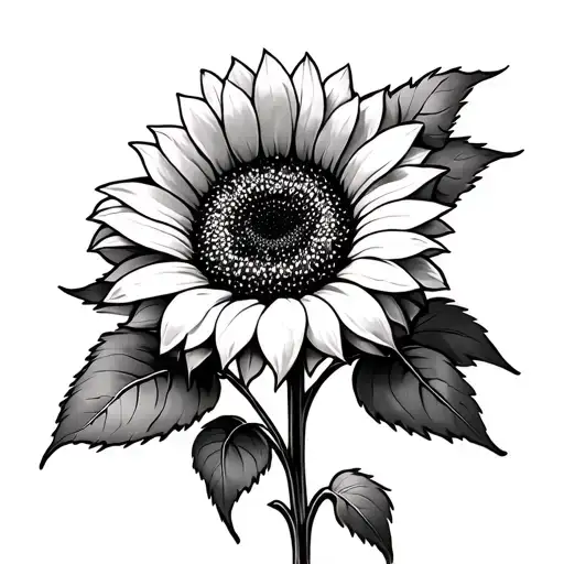 sunflower ukraine tattoo design idea
