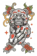 knuckle duster tattoo design idea