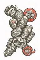 knuckle duster tattoo design idea