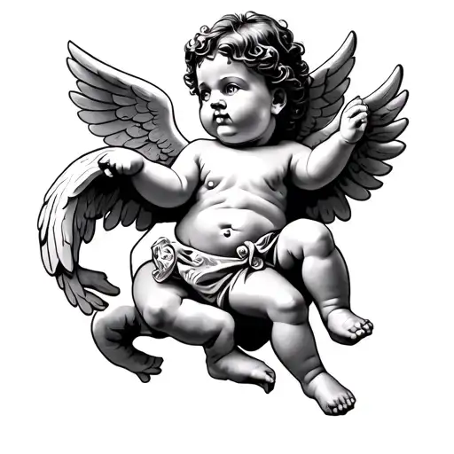 GANGSTER CHERUBS tattoo design idea