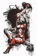 BDSM scene set tattoo design idea