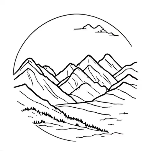Zion national park fine line tattoo tattoo design idea