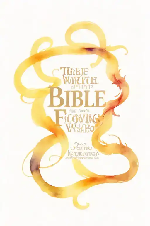 bible scripture verses flowing tattoo design idea