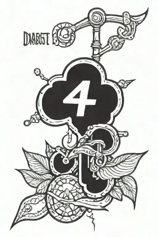diabetes type 1 medical alert tattoo design idea