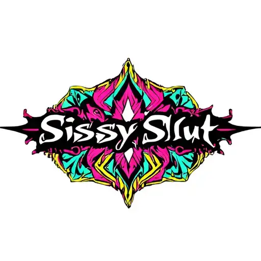 "Sissy Slut" "tribal" "pinstripes" "color" "femboy" tattoo design idea
