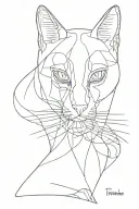 russian blue cats tattoo design idea