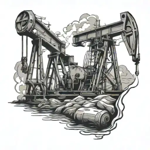 oilfield tattoo design idea